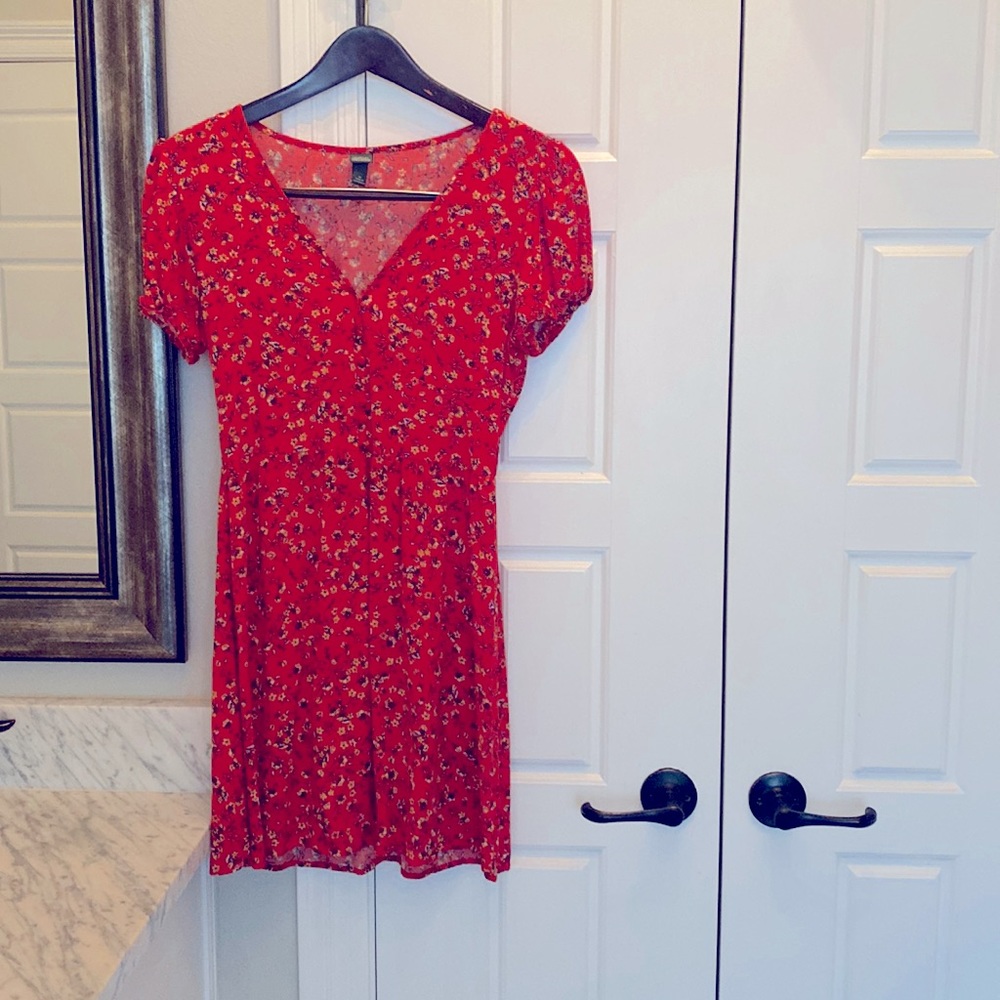 Red Floral Dress